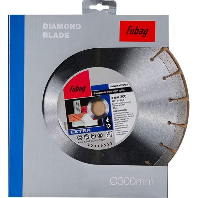 Алмазный диск FUBAG Universal Extra (300х25.4 мм) для плиткорезов 32300-6