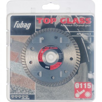 Алмазный отрезной диск FUBAG для керамогранита Top Glass D115 Алмазный отрезной диск FUBAG для керамогранита Top Glass D115