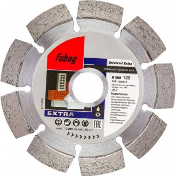 Алмазный отрезной диск FUBAG Universal Extra (125х22.2 мм) для УШМ